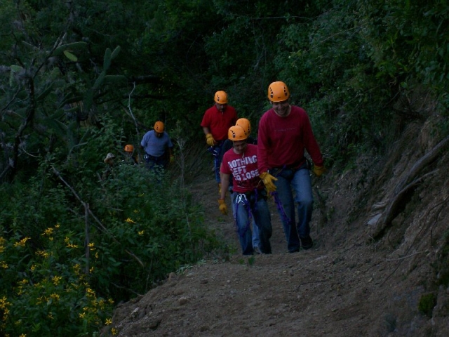 Caminando a la tirolesa